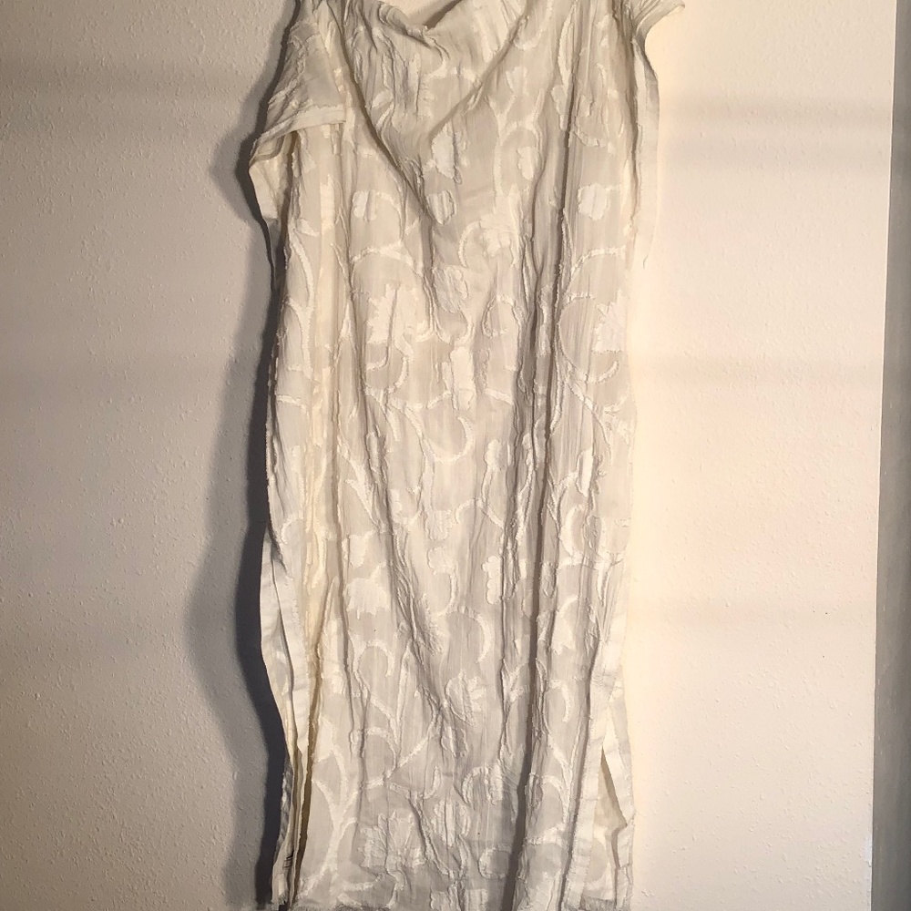 Cream Ivory Lucky Brand Scarf Fray